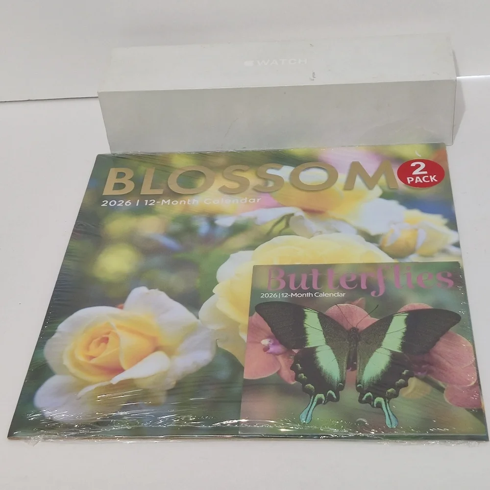 2026 BLOSSOMS/BUTTERFLIES WALL CALENDARS ~2 Pack ~12